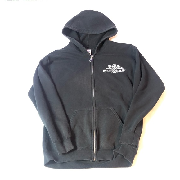 Miami Tattoo Company Zip Up Hoodie Ink Tattoos - Picture 3 of 3